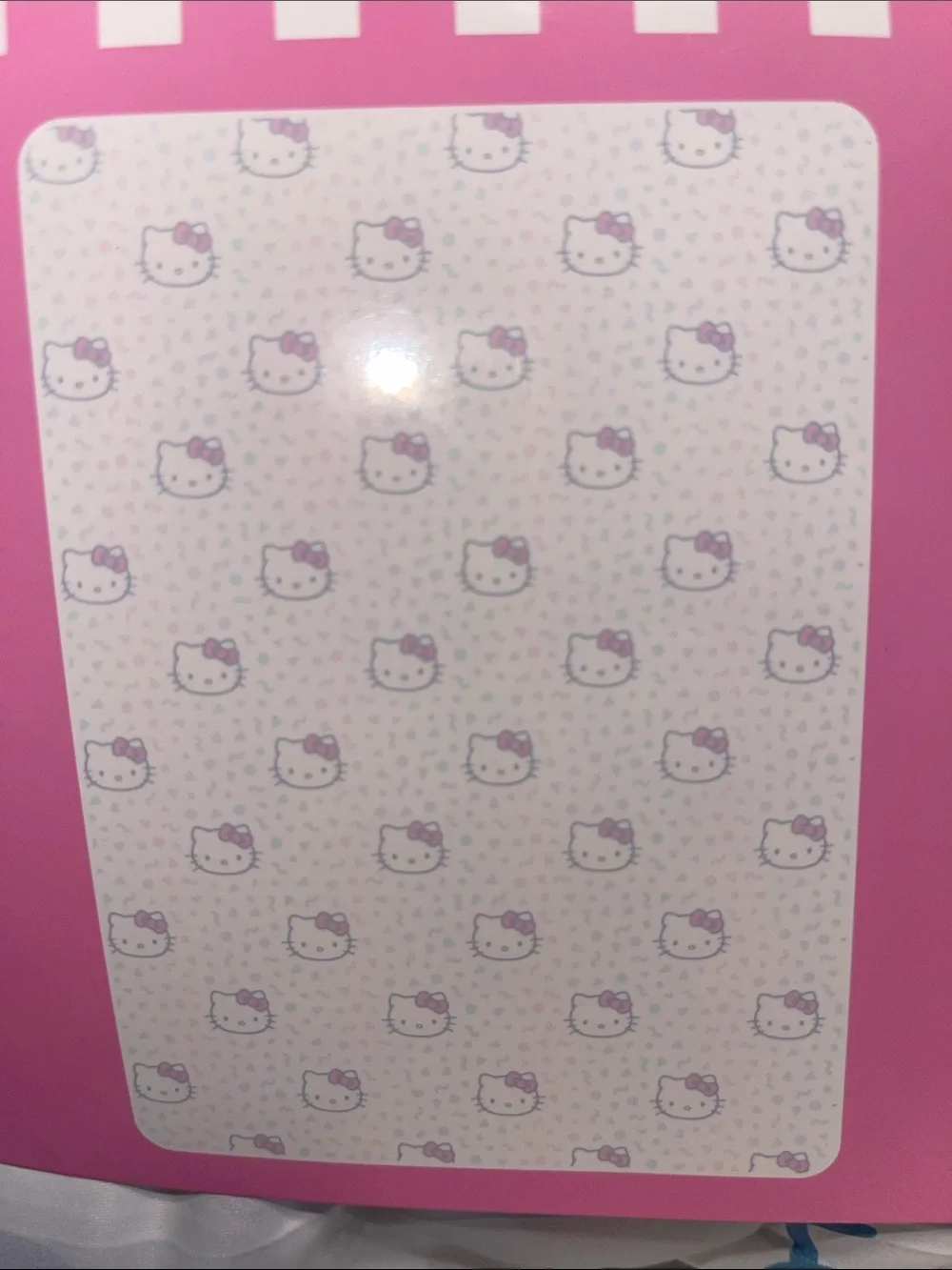 Hello Kitty White & Blue Cooling Throw with Pink Bow Motif